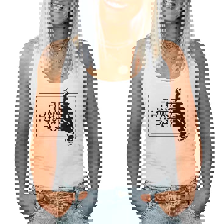 【バックプリント・背中側】ザ・ホース・フェイス The Horse Face 午年 馬 2026 パロディ 長袖tシャツ レディースタンクトップ