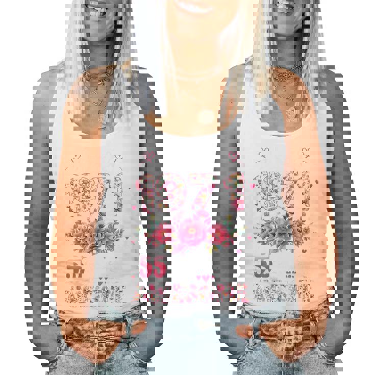 オンバック 55歳 1971年4月 花柄 55歳の誕生日 レディースタンクトップ