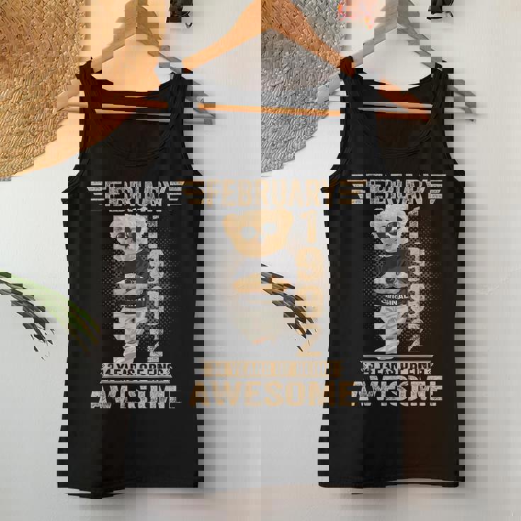 1992年2月34歳の誕生日男性と女性のための素晴らしいテディベア。 レディースタンクトップ 面白い贈り物