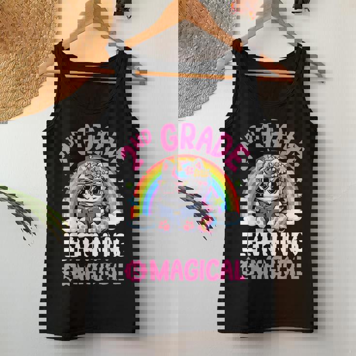 2Nd Grade Unicorn Cat Magical Caticorn Back Tochool レディースタンクトップ 面白い贈り物