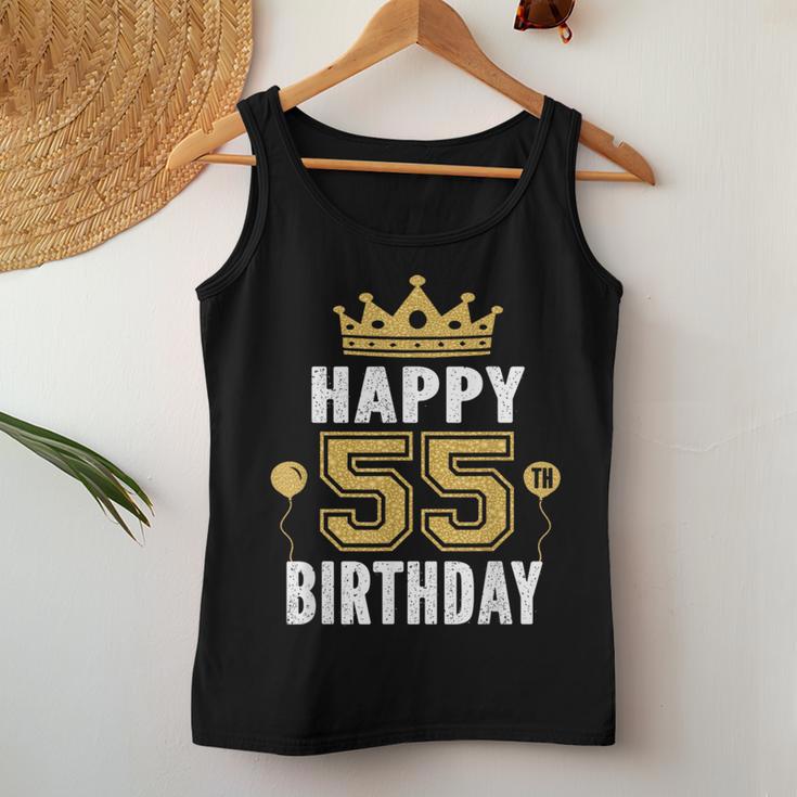 55歳の男性と女性のためのhappy 5Th Birthdayアイデア レディースタンクトップ 面白い贈り物