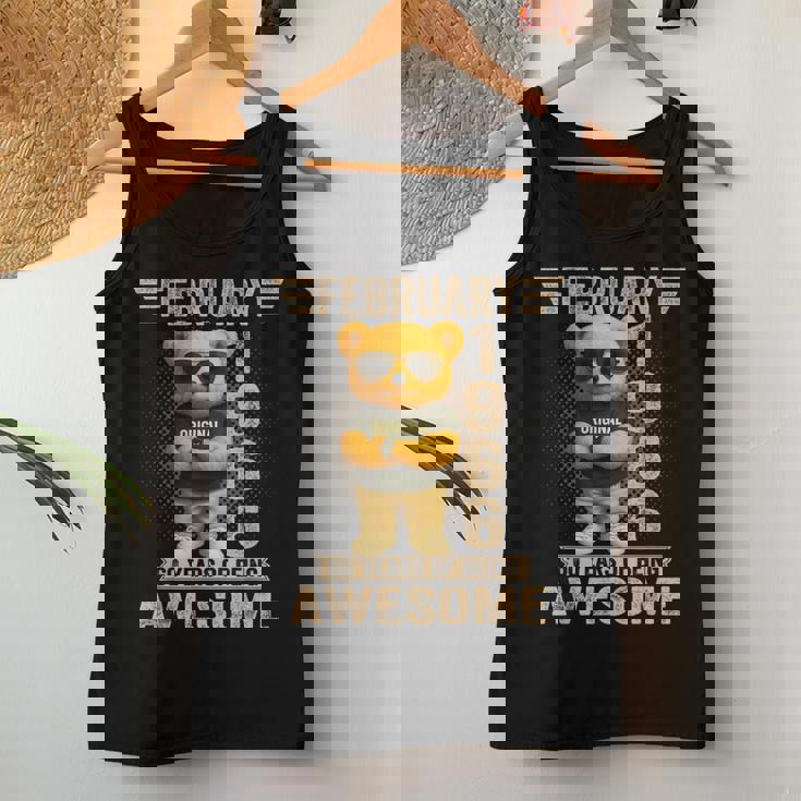 60歳 1966年2月 テディベア 60歳 誕生日 男性 女性 レディースタンクトップ 面白い贈り物