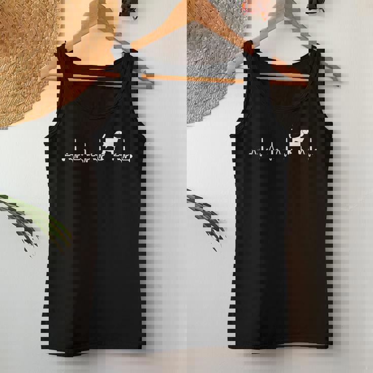 Beagle Heartbeat Ecg Beagle Dog Mum レディースタンクトップ 面白い贈り物