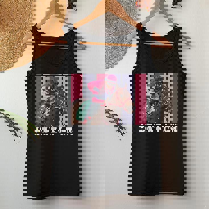 Forever Young Horse、競馬、デルマール、サンタアニタ レディースタンクトップ 面白い贈り物