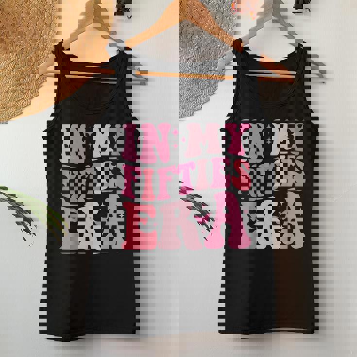Groovy In My Fifties Era Fiftieth Retro 50Th Birthday Women Tank Top Personalized Gifts Groovy In My Fifties Era Fiftieth Retro 50Th Birthday Women Tank Top Personalized Gifts