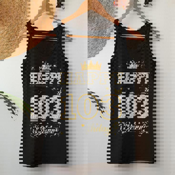 Happy 103Rd Birthday 103歳 女性 男性 誕生日パーティー 長袖tシャツ レディースタンクトップ 面白い贈り物