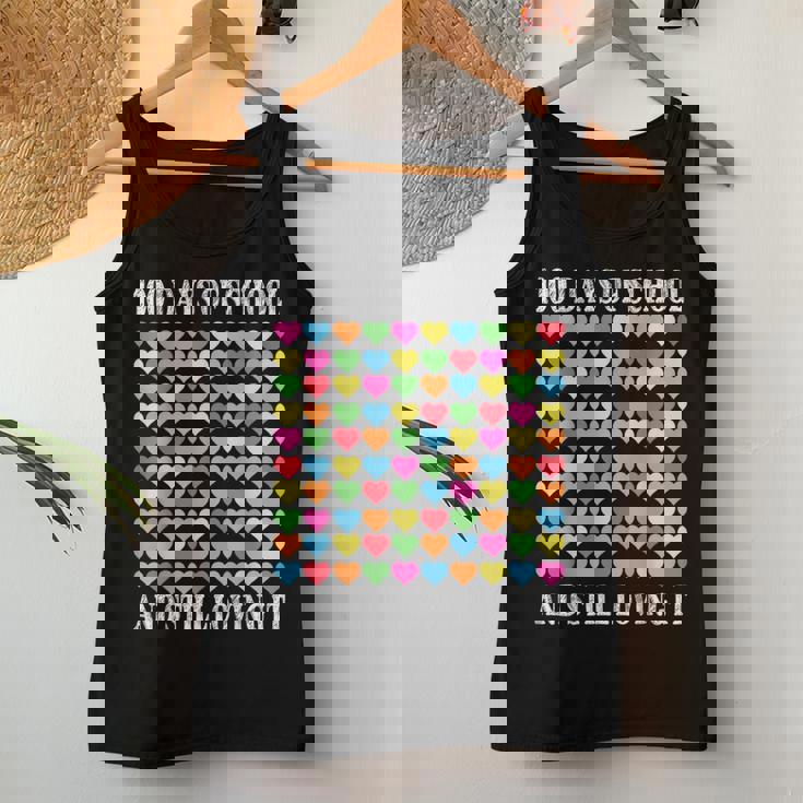 Heart Love 100 Days Ofchool Teacher Boy Girl レディースタンクトップ 面白い贈り物