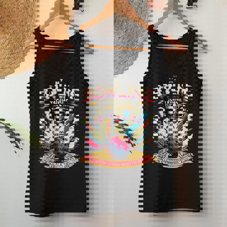 My Bowling Technique Isecret 面白いボウラーボウリング レディースタンクトップ 面白い贈り物