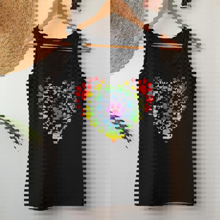 Rainbow Lgbt 猫愛好家 犬 恋人 猫 母 犬 パパ バレンタイン レディースタンクトップ 面白い贈り物