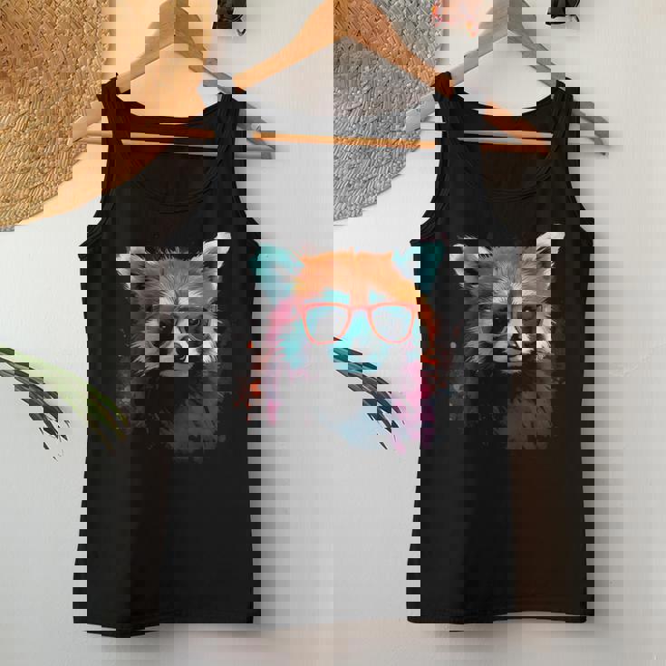 Red Panda サングラスアートワーク レディースタンクトップ 面白い贈り物