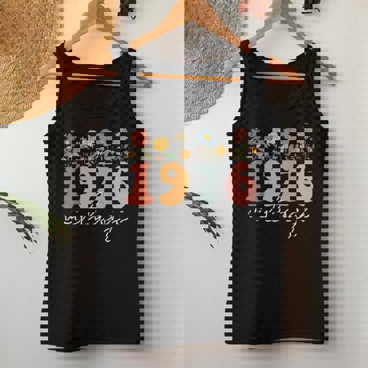 Vintage 1976 Wildflower Floral 48Th Birthday Girls Women Tank Top Personalized Gifts Vintage 1976 Wildflower Floral 48Th Birthday Girls Women Tank Top Personalized Gifts