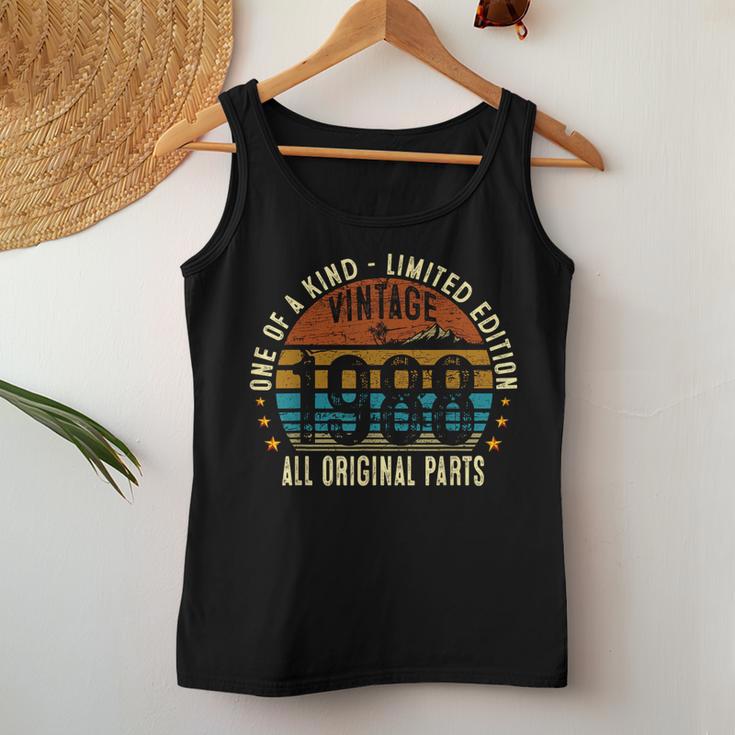 Vintage 1988 37 Years Old 37Th Birthday Women Tank Top Unique Gifts