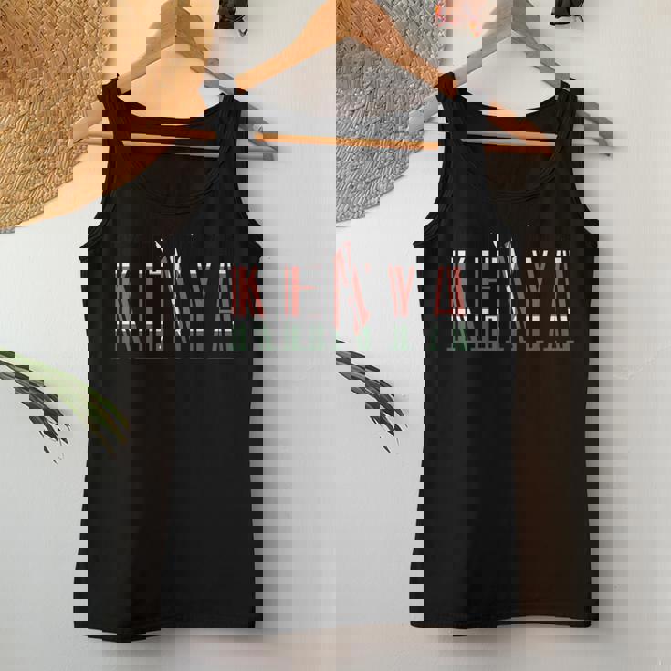 ケニア国旗男性女性へのお土産ギフト。 レディースタンクトップ 面白い贈り物