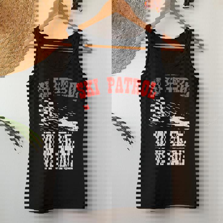 スキーパトロールの言い You Fall We Haul 面白いスキーパトロール レディースタンクトップ 面白い贈り物
