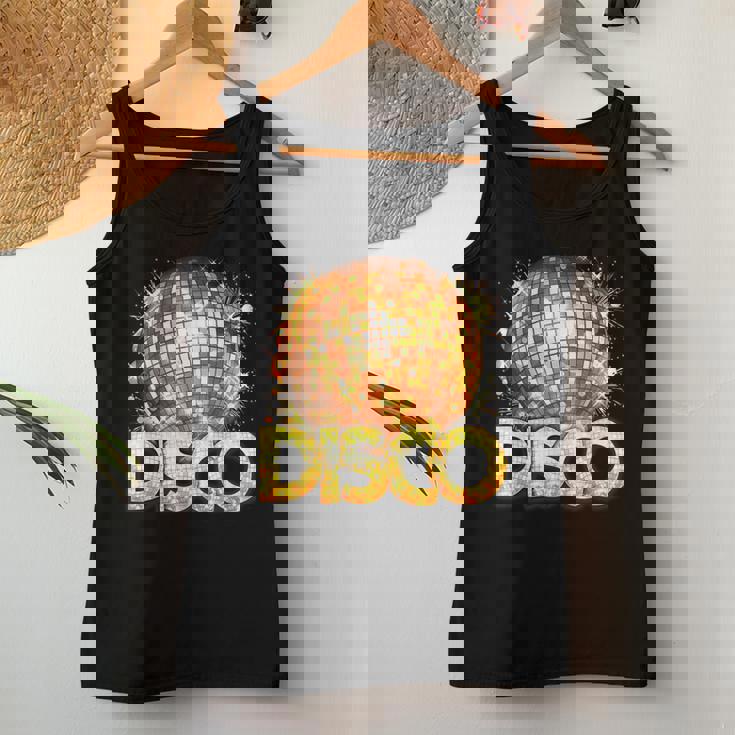 ディスコフィーバーコスチューム女性男性-ダンステーマパーティー用品 レディースタンクトップ 面白い贈り物