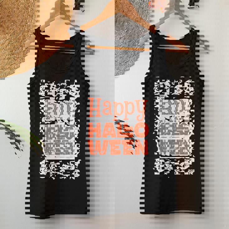 ハッピーハロウィン 子供 大人 男性 女性 キュート ビンテージ レディースタンクトップ 面白い贈り物