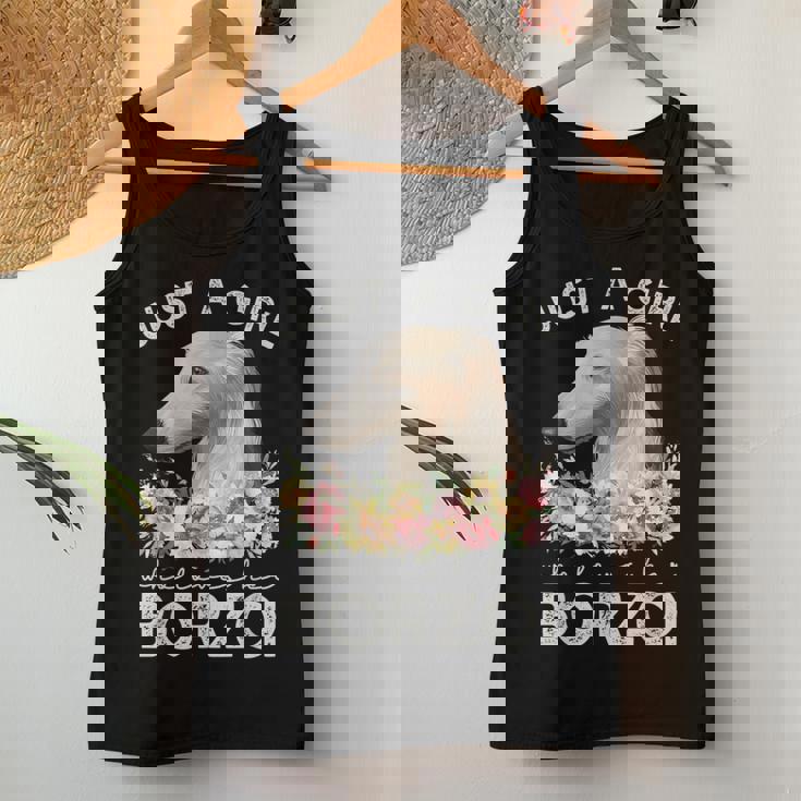 ボルゾイシャツ犬ギフト彼女を愛する女の子だけボルゾイ レディースタンクトップ 面白い贈り物