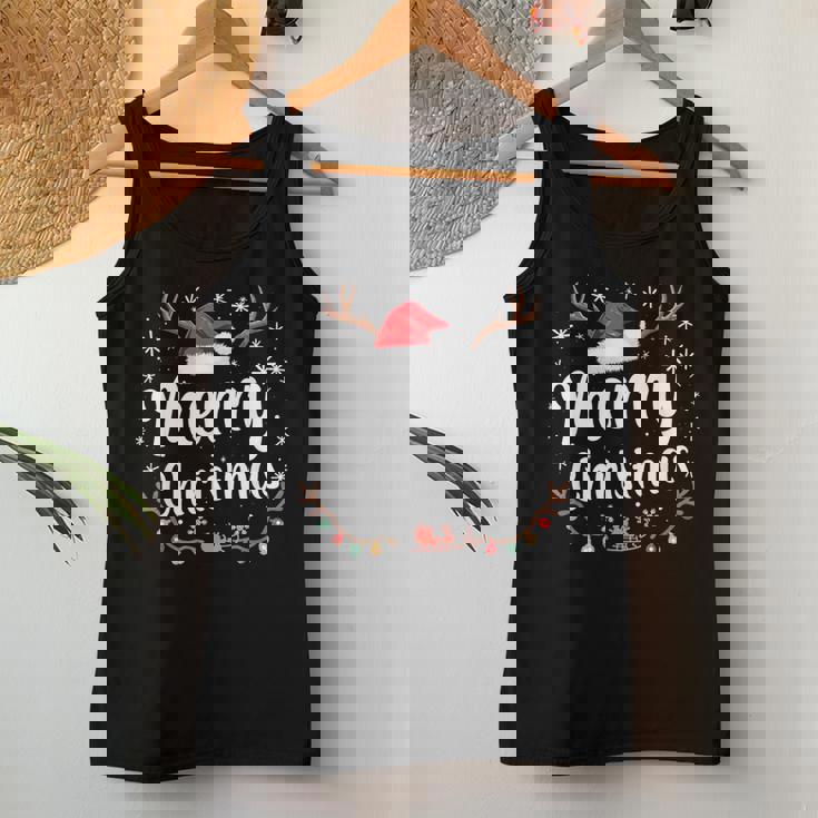 メリークリスマスライト サンタハット クリスマス ファミリー 男性 女性 キッズ レディースタンクトップ 面白い贈り物