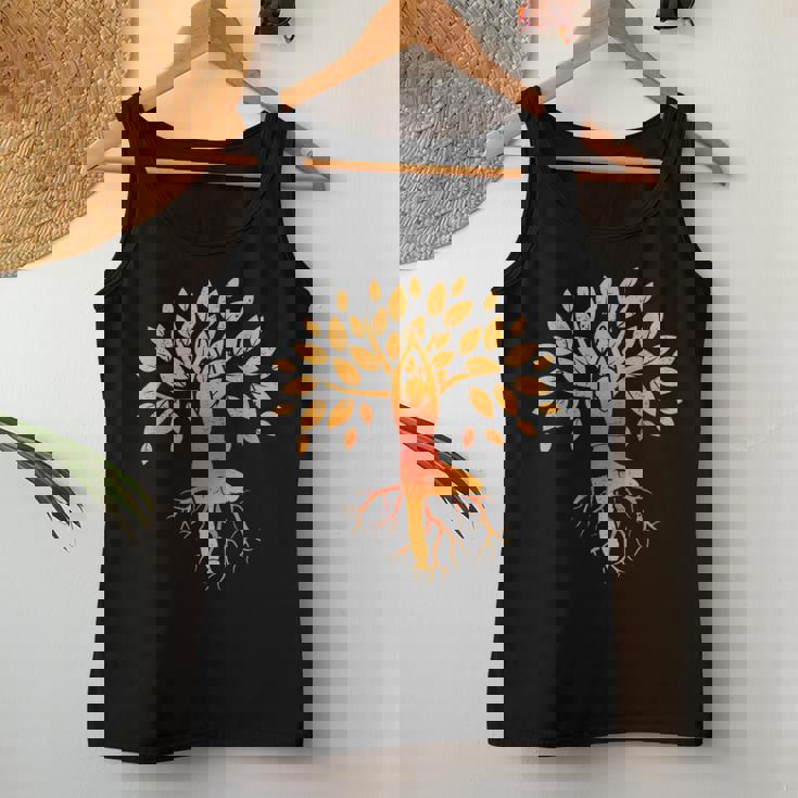 ヨガツリー 女性 男性 瞑想 レディースタンクトップ 面白い贈り物