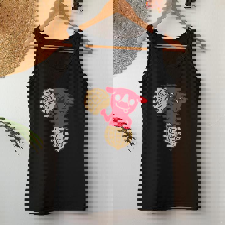 千葉県ご当地キャラと落花生 長袖tシャツ レディースタンクトップ 面白い贈り物