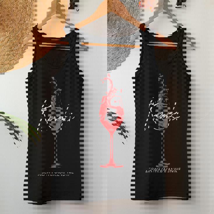 還暦祝い ワイン好き 酒好き 父 母 男性 女性 60歳お祝い Aged With Grace And Wine レディースタンクトップ 面白い贈り物