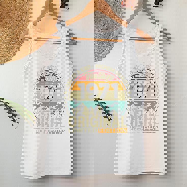 55歳 誕生日 男性女性intage 1971年1971年生まれ レトロデザインブランド レディースタンクトップ 面白い贈り物