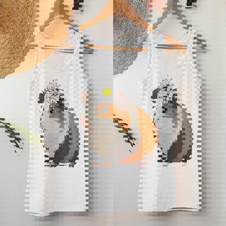 モルモットの花、モルモットの花 レディースタンクトップ 面白い贈り物