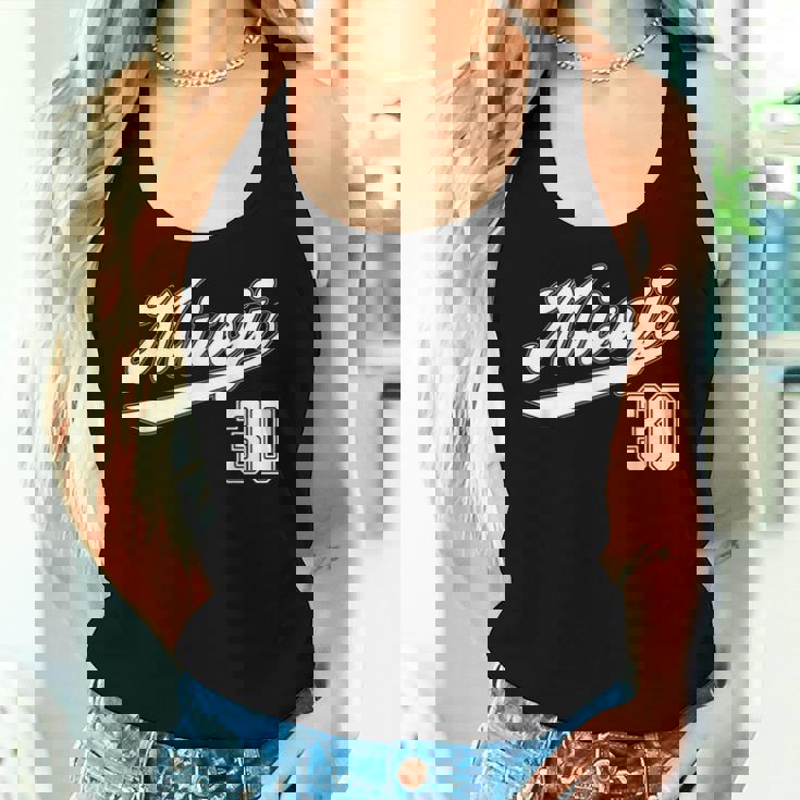 30 歳 誕生日 三十路 祝い 30歳 30才 お祝い 男性 女性 アラサー 贈り物 野球 ユニフォーム レディースタンクトップ 彼女への贈り物