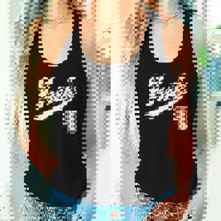 40 歳 誕生日 四十路 祝い 40歳 40才 お祝い 男性 女性 アラフォー 父 母 野球 ユニフォーム レディースタンクトップ 彼女への贈り物