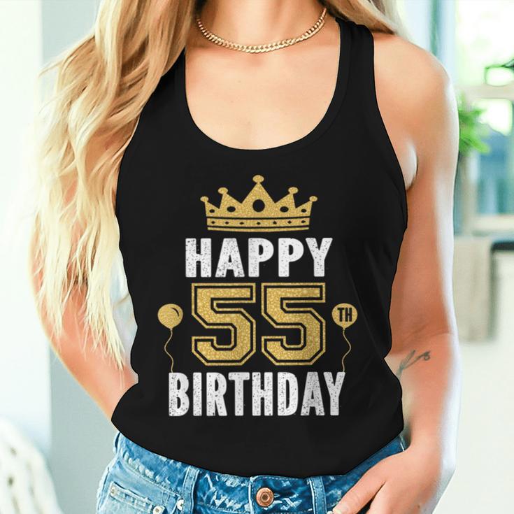55歳の男性と女性のためのhappy 5Th Birthdayアイデア レディースタンクトップ 彼女への贈り物