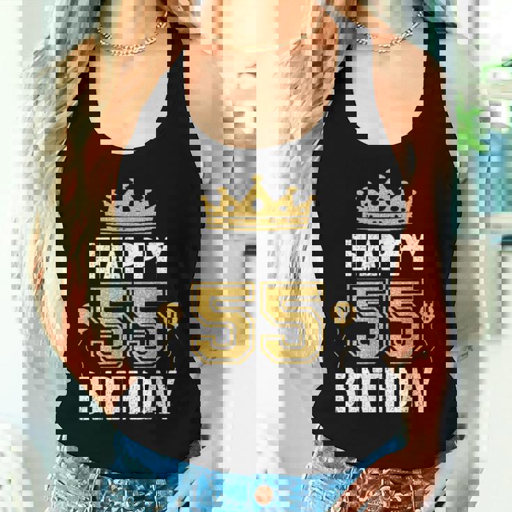 55歳の男性と女性のためのhappy 5Th Birthdayアイデア レディースタンクトップ 彼女への贈り物