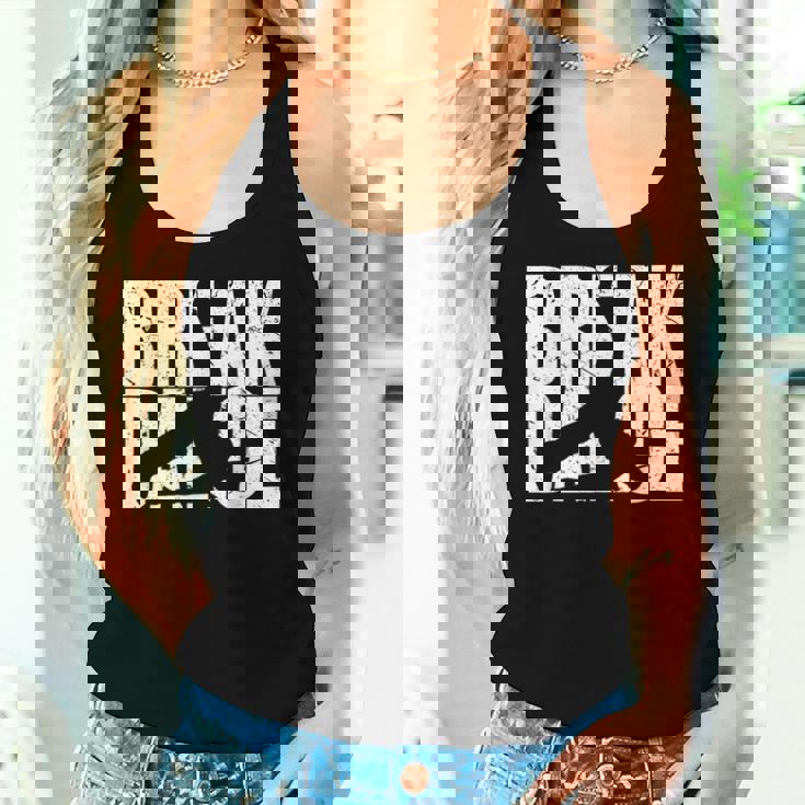 Break Dance ヒップホップ レトロ 風車 ギフト キッズ Bboy Bgirl レディースタンクトップ 彼女への贈り物