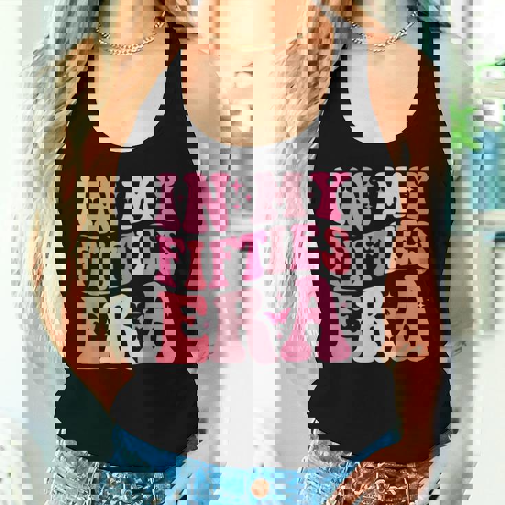 Groovy In My Fifties Era Fiftieth Retro 50Th Birthday Women Tank Top Gifts for Her Groovy In My Fifties Era Fiftieth Retro 50Th Birthday Women Tank Top Gifts for Her