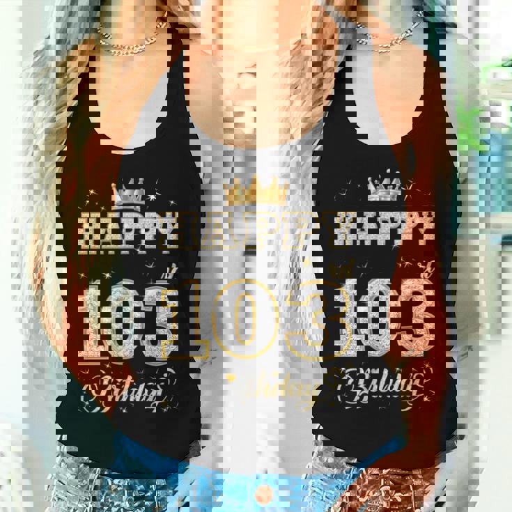 Happy 103Rd Birthday 103歳 女性 男性 誕生日パーティー 長袖tシャツ レディースタンクトップ 彼女への贈り物