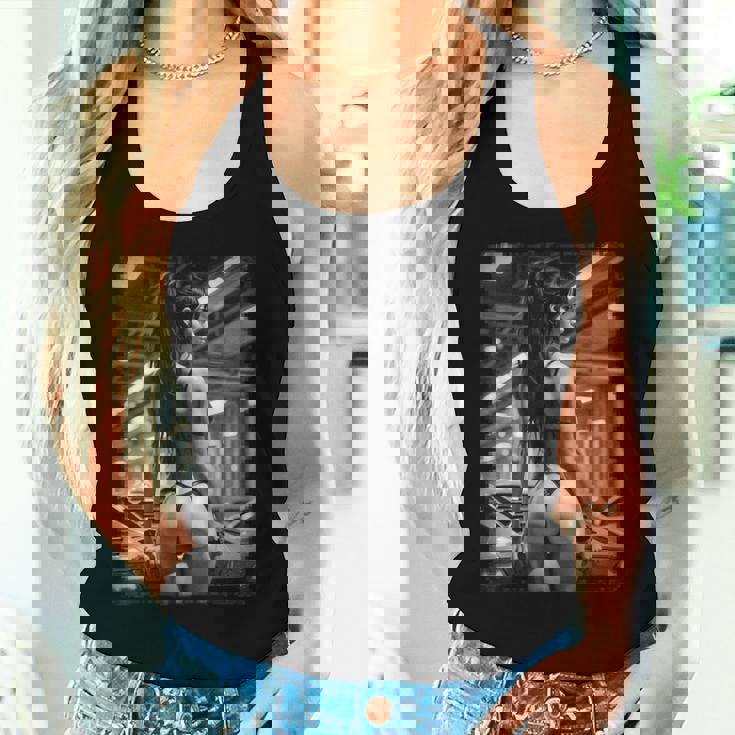 Hot Girl On 男性用 セクシー ブーティー ガール カーショー 1 Bw レディースタンクトップ 彼女への贈り物