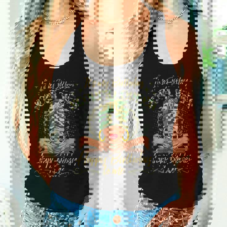 Scorpio Queen Black Woman With Cap Camo It's My Birthday Women Tank Top Gifts for Her