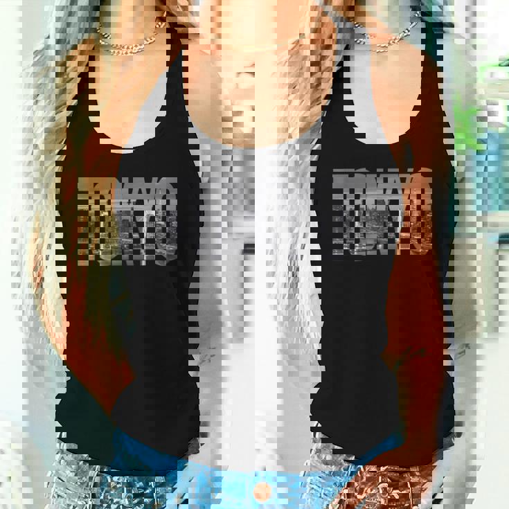 Tokyokyline Rainbow Bridge Tokyo Tower レディースタンクトップ 彼女への贈り物