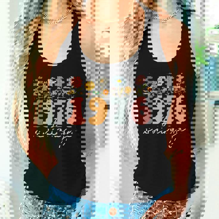 Vintage 1976 Wildflower Floral 48Th Birthday Girls Women Tank Top Gifts for Her Vintage 1976 Wildflower Floral 48Th Birthday Girls Women Tank Top Gifts for Her