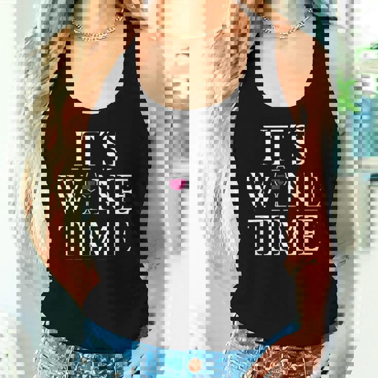 Wine Lovers Wine Time 赤ワインワインメーカー レディースタンクトップ 彼女への贈り物