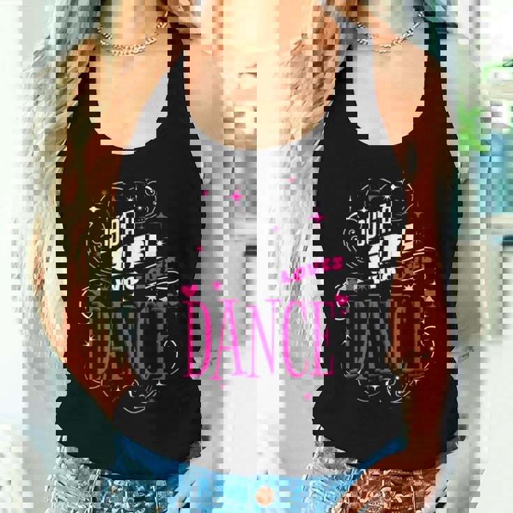 ダンス好きのためのダンスが大好きな女の子だけ レディースタンクトップ 彼女への贈り物