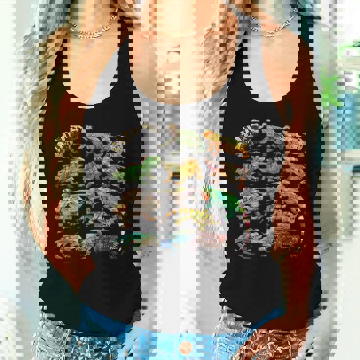 トカゲイグアナ クールな爬虫類タイプ – 男性、女性、男の子、女の子。 レディースタンクトップ 彼女への贈り物