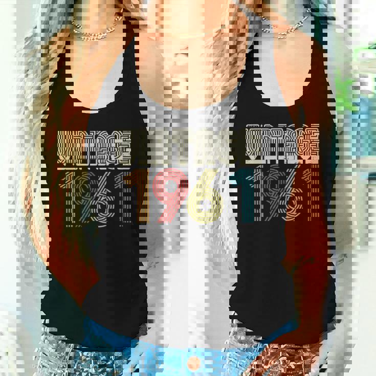 ヴィンテージ 1961年 レトロ 60歳 60歳 誕生日プレゼント 男性 女性 レディースタンクトップ 彼女への贈り物