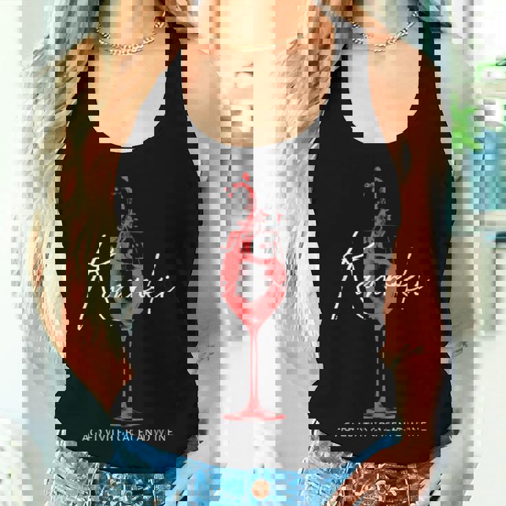 還暦祝い ワイン好き 酒好き 父 母 男性 女性 60歳お祝い Aged With Grace And Wine レディースタンクトップ 彼女への贈り物