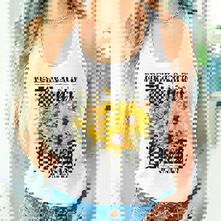 Blessed By God For 70 Years Loved Sunflower 70Th Birthday Women Tank Top Gifts for Her