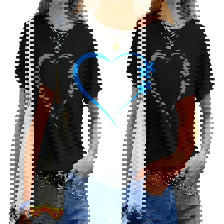 Autism Autism Awareness Autism Mom Love レディースTシャツ