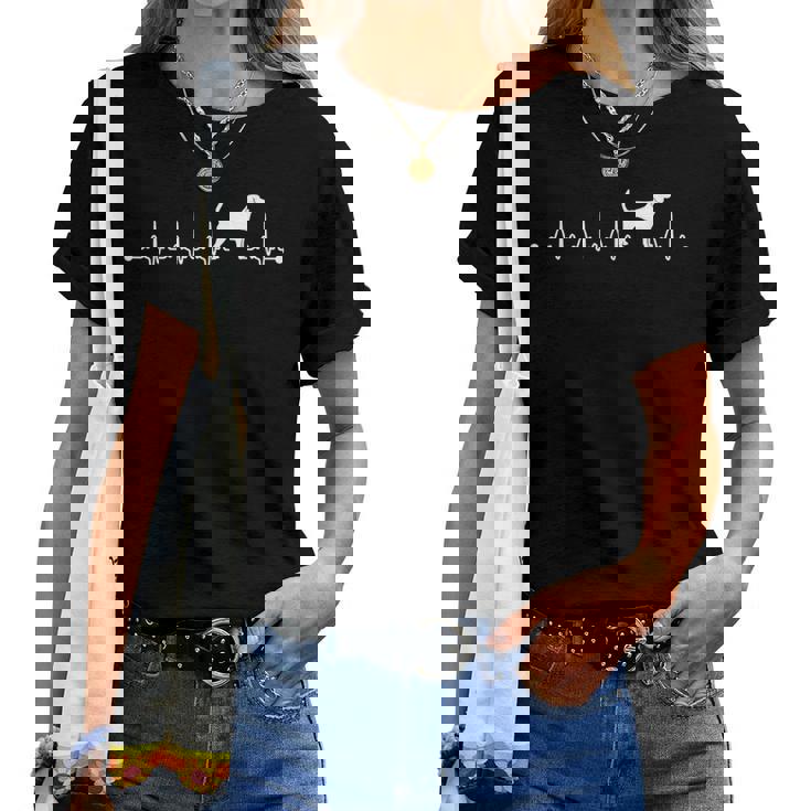 Beagle Heartbeat Ecg Beagle Dog Mum レディースTシャツ