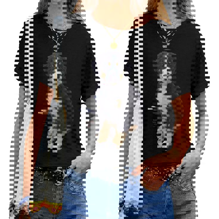 Camicia Bernese Mountain Dog Bernen Mom Dad Dog Pet Love Maglietta da donna