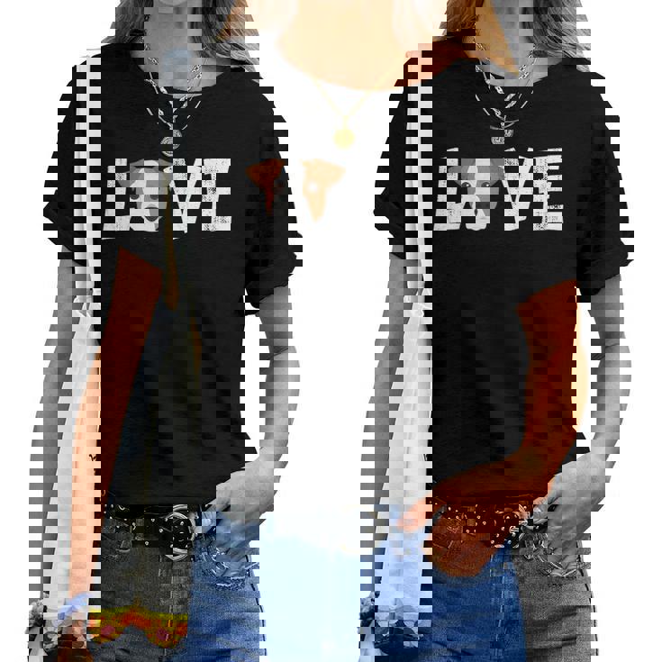 Cane Mamma Cane Cane Papà Proprietario Jack Russel Love-R Re Maglietta da donna