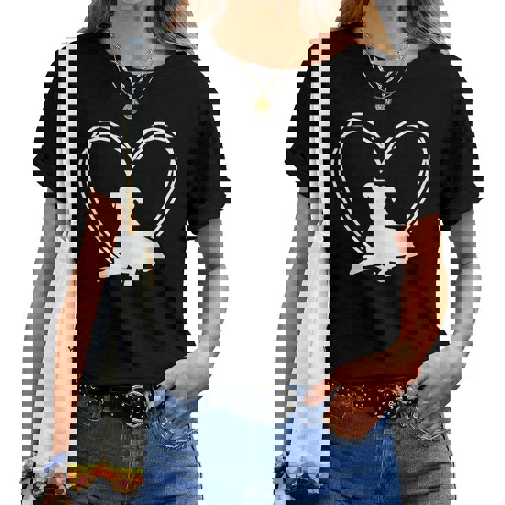 Cane Pugile Boxer Cuore Regalo Mamma Papà Cane Maglietta da donna