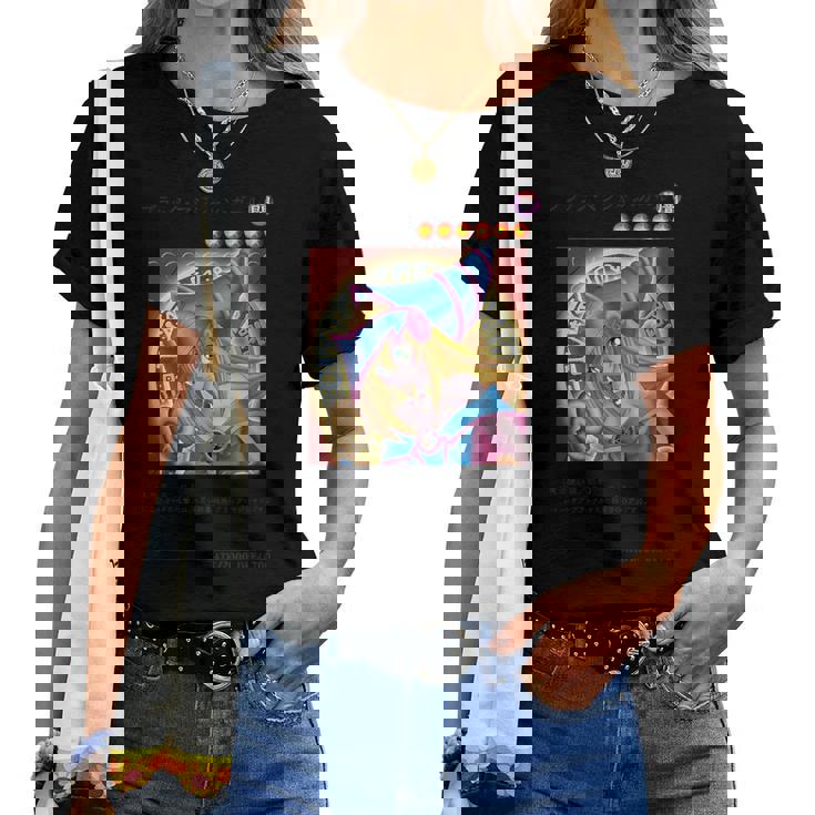 Dark Magician Girl クラシックカードデザイン Papl1447 レディースTシャツ